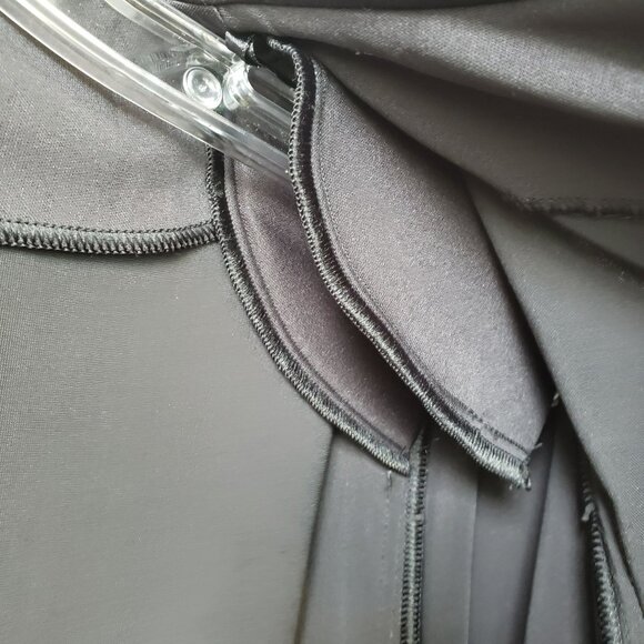 Vintage Alex Evenings Womens Black Velvet Open Front Blazer M Shoulder Pads 90s - Picture 7 of 10